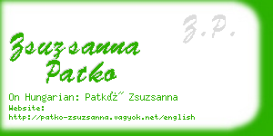 zsuzsanna patko business card